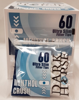 New Dark Horse Menthol Slim Filter Tips 6 mm Lot of 10 Bags 120 Tips Each  Bag